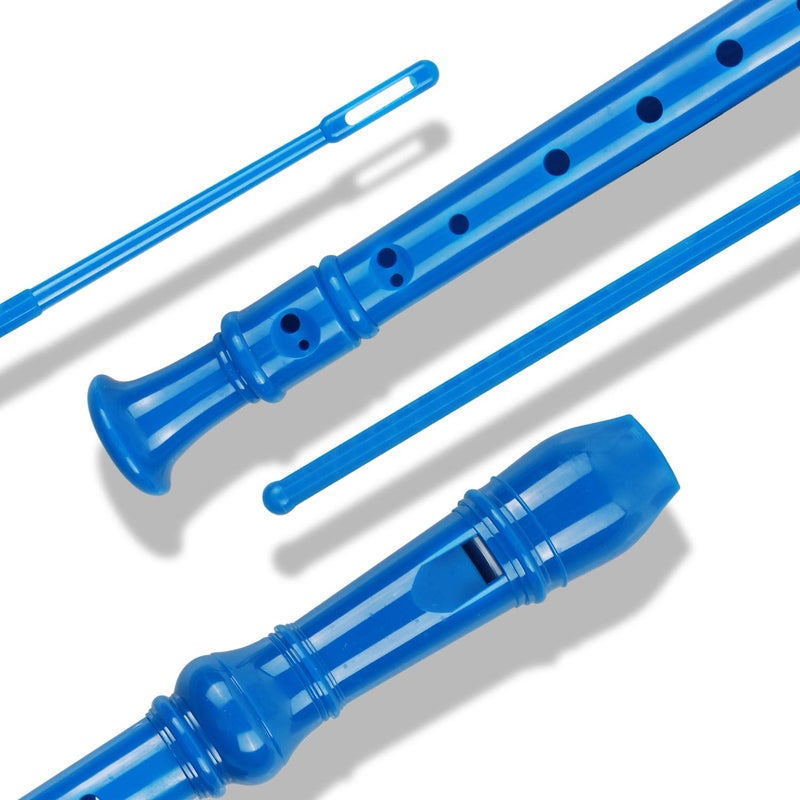 EastyGold Soprano Recorder Descant Flauta Recorder 8 Hole ABS Clarinet German Style Treble flute C Key With Fingering Chart Instructions with Cleaning Rod Bag 3 Pack - Image 5